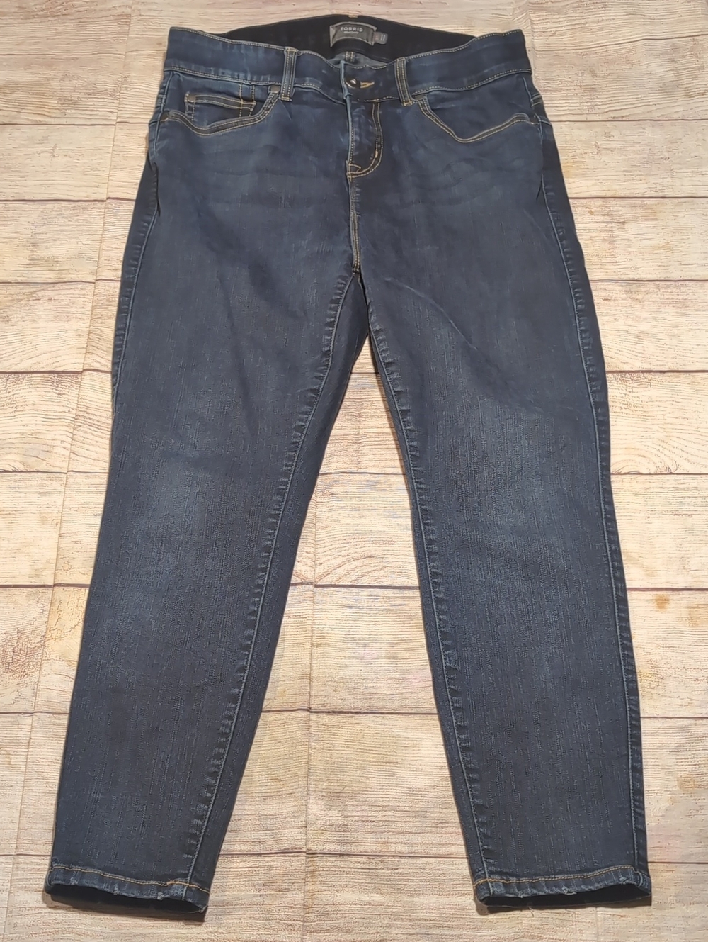 Torrid Women's Dark Blue Wash High Rise Size 14S Skinny Jeans